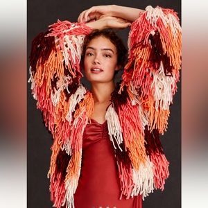 By Anthropologie Fringed Cardigan